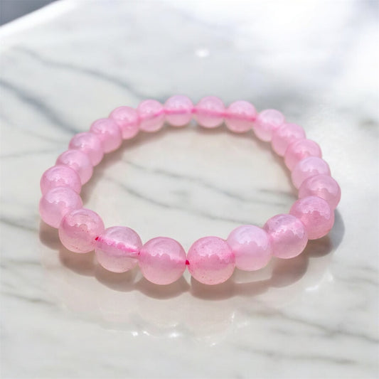 Pink stone bead bracelet