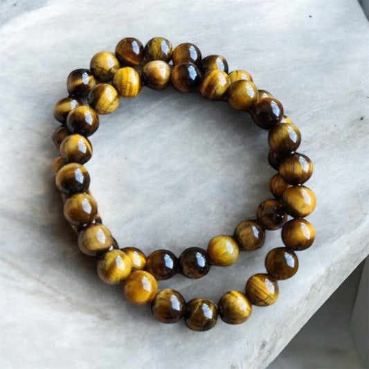 Tiger eye color bead bracelet